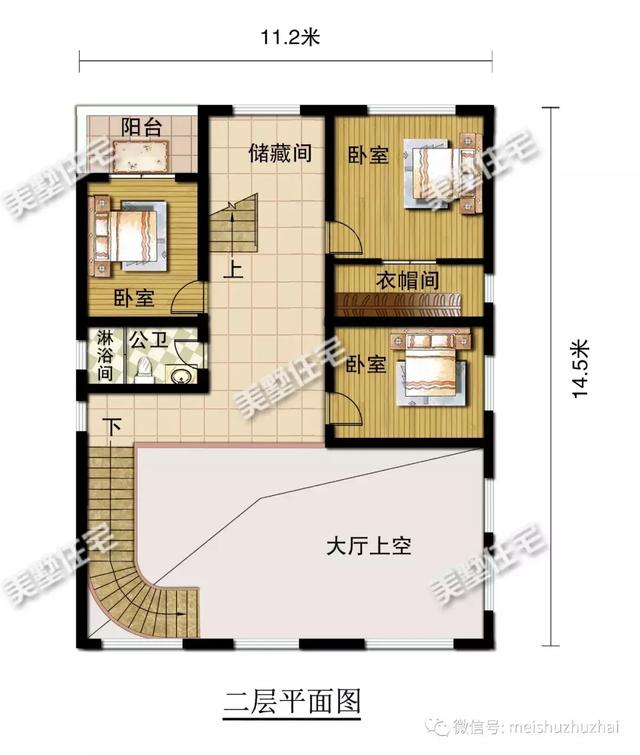 開間11米的三層別墅設(shè)計圖，帶有8間臥室和棋牌室，適合你嗎？