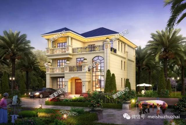 開間11米的三層別墅設(shè)計圖，帶有8間臥室和棋牌室，適合你嗎？