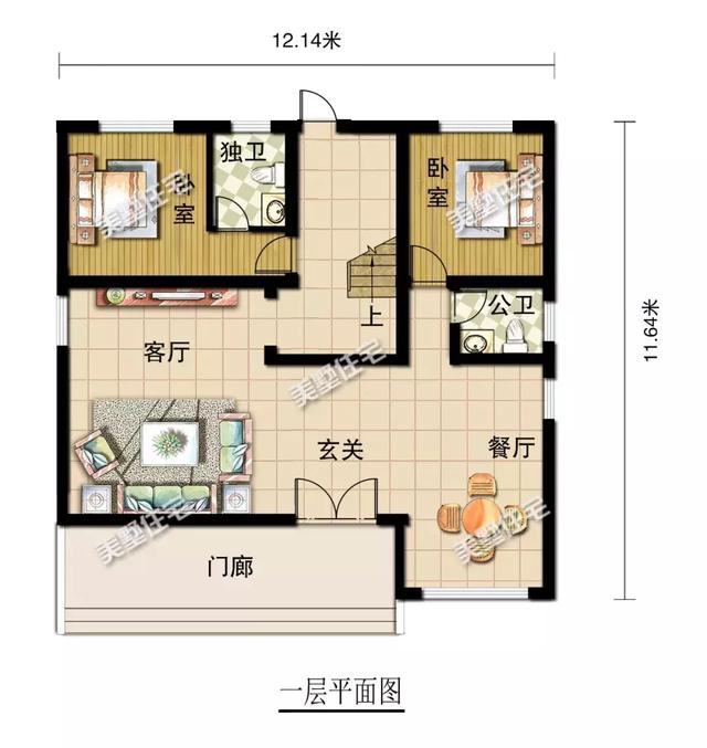 占地127平平屋頂三層別墅，內(nèi)配置10間臥室+廚房另建，享受愜意的鄉(xiāng)居生活。