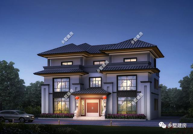 經(jīng)典中式三層別墅自建房，外觀古樸秀麗,村里人都羨慕