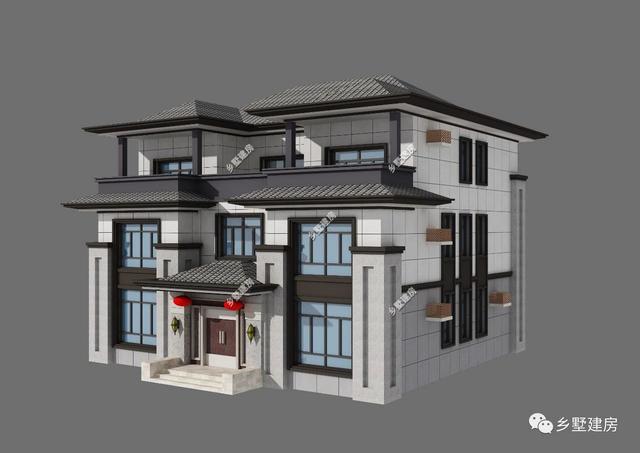 經(jīng)典中式三層別墅自建房，外觀古樸秀麗,村里人都羨慕