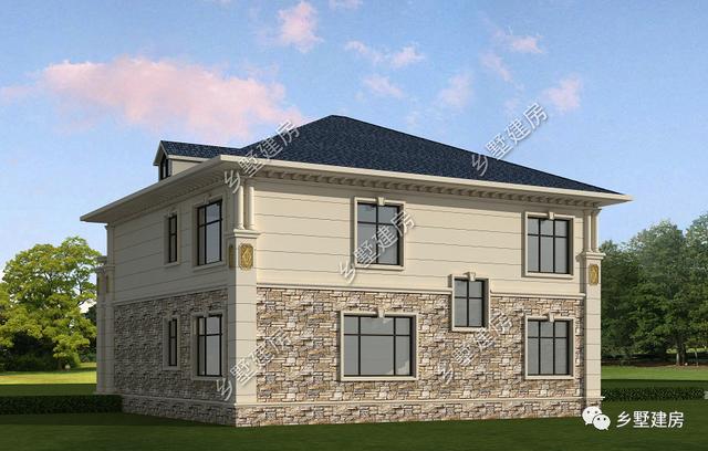 帶地下室的農村二層歐式小樓設計圖，奢華大氣，受村民一致熱捧！