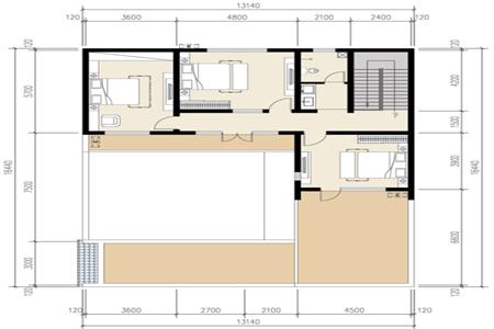 現(xiàn)代風情的四合院小別墅設(shè)計圖，簡約而不失雅致,布局精致全圖！