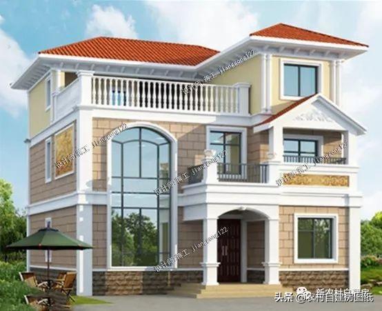 5棟美觀大氣的三層農村自建房，簡單易建，最后一棟屋頂亮了