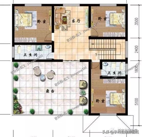 5棟美觀大氣的三層農村自建房，簡單易建，最后一棟屋頂亮了