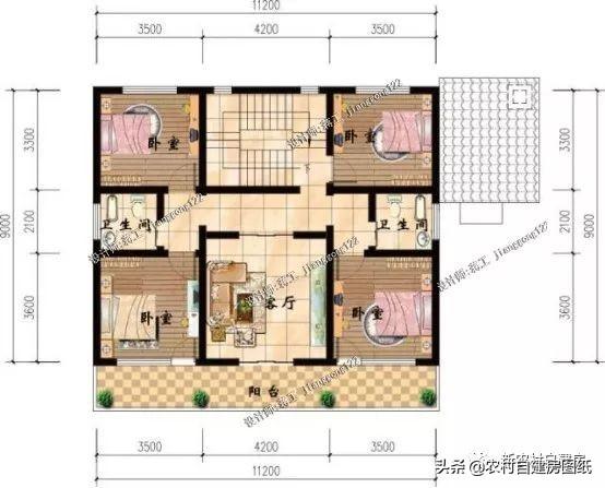 5棟美觀大氣的三層農村自建房，簡單易建，最后一棟屋頂亮了