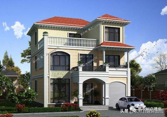 5棟美觀大氣的三層農村自建房，簡單易建，最后一棟屋頂亮了