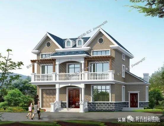 5棟美觀大氣的三層農村自建房，簡單易建，最后一棟屋頂亮了