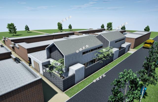 簡約現(xiàn)代二層住宅設(shè)計圖，造型端莊質(zhì)樸，多露臺，多庭院