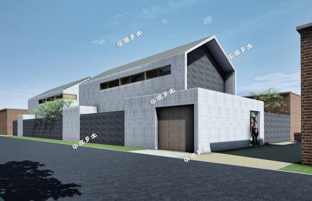 簡約現(xiàn)代二層住宅設(shè)計圖，造型端莊質(zhì)樸，多露臺，多庭院