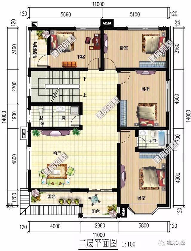 帶車庫的三層別墅設(shè)計圖，簡約實用，自己住著也方便舒適。