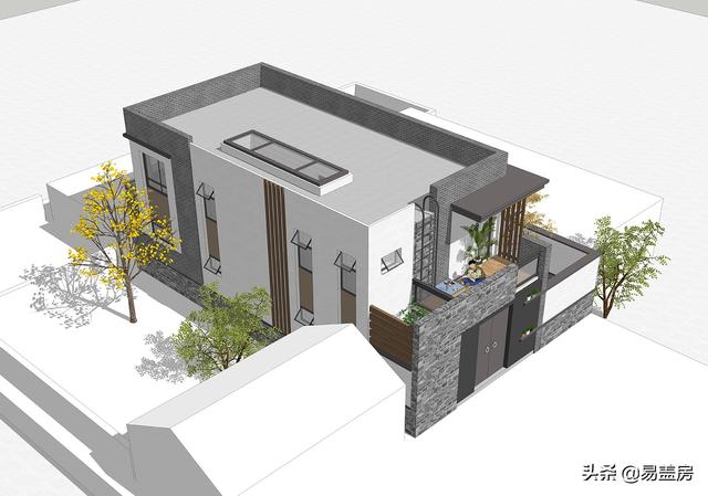 150平二層簡約現(xiàn)代別墅，外觀精致大氣，在北京30萬就能蓋成。