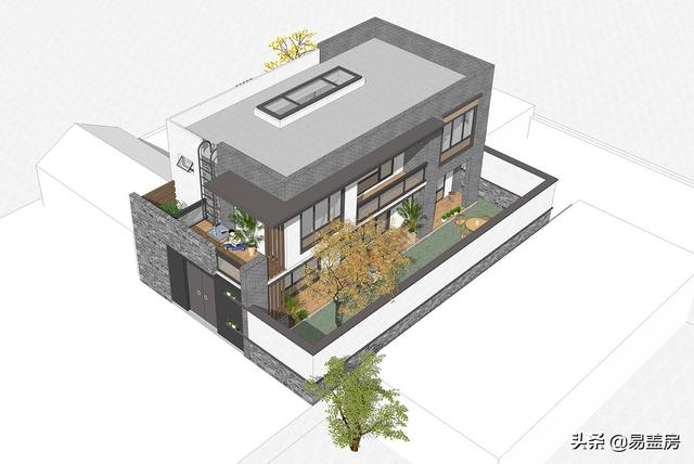 150平二層簡約現(xiàn)代別墅，外觀精致大氣，在北京30萬就能蓋成。