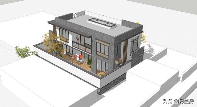 150平二層簡約現(xiàn)代別墅，外觀精致大氣，在北京30萬就能蓋成。