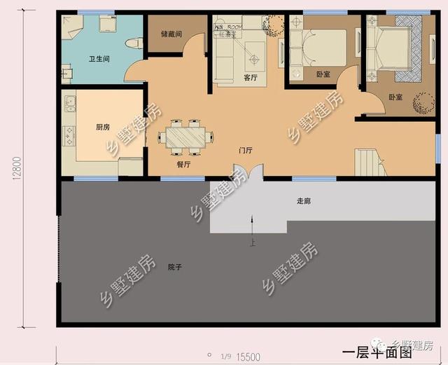 占地124平二層農(nóng)村小別墅設(shè)計(jì)圖，簡(jiǎn)約而不簡(jiǎn)單，造價(jià)還實(shí)惠，建上一棟面子十足！