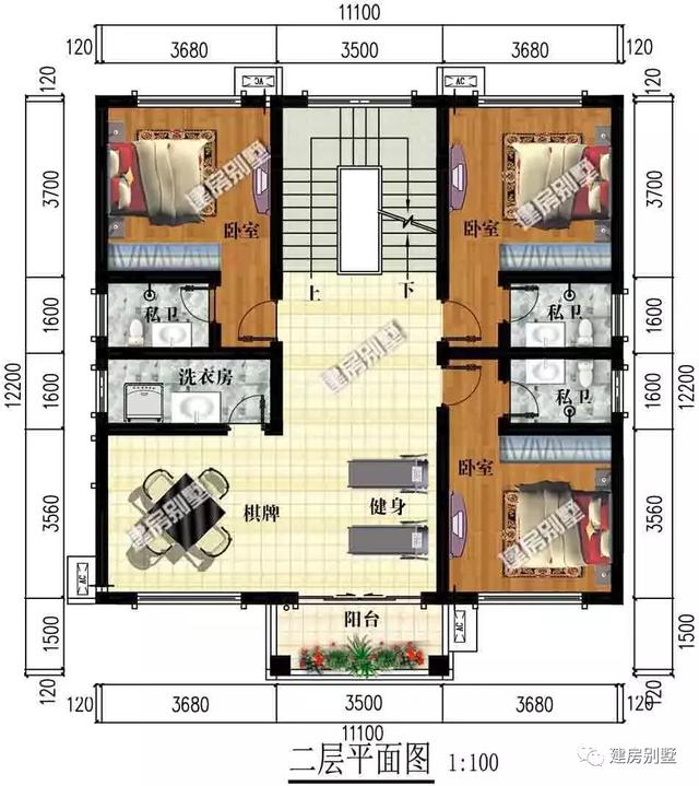 帶獨(dú)立廚房的兩套三層小樓設(shè)計(jì)圖，生活方便舒適，造價(jià)30來萬。