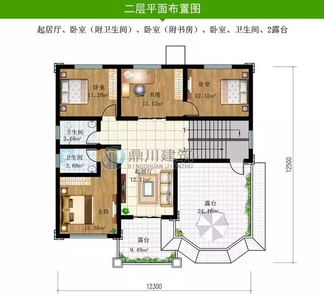 8套新穎帶露臺的別墅設(shè)計圖，外觀和布局來看都很滿足農(nóng)村的生活需求