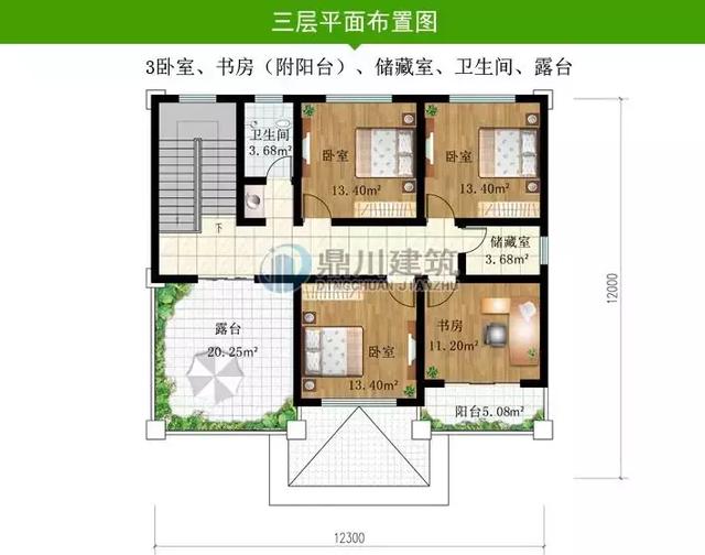 8套新穎帶露臺的別墅設(shè)計圖，外觀和布局來看都很滿足農(nóng)村的生活需求