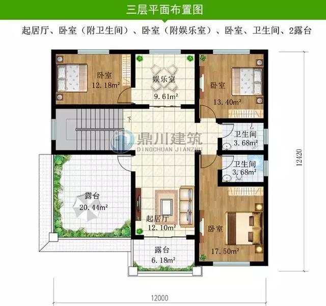 8套新穎帶露臺的別墅設(shè)計圖，外觀和布局來看都很滿足農(nóng)村的生活需求