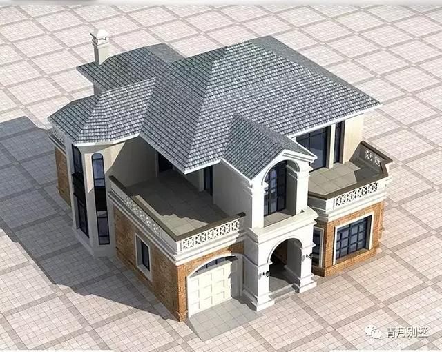 25萬農(nóng)村二層現(xiàn)代時(shí)尚小樓設(shè)計(jì)圖，露臺(tái)精美大方，越看越喜歡。