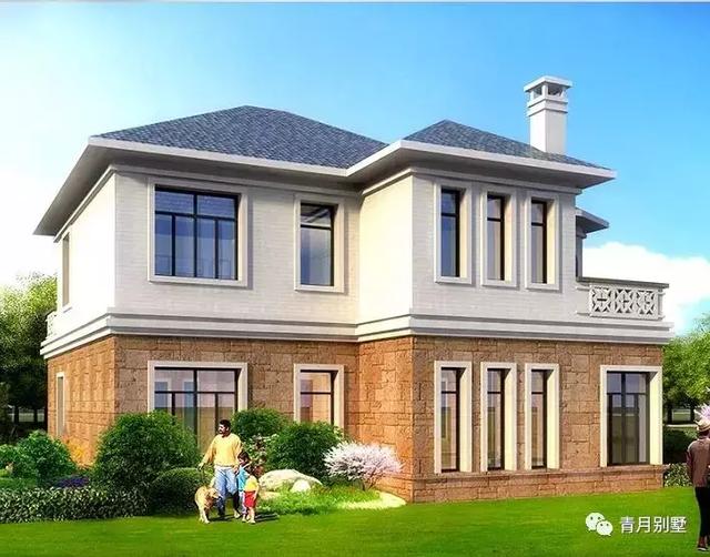 25萬農(nóng)村二層現(xiàn)代時(shí)尚小樓設(shè)計(jì)圖，露臺(tái)精美大方，越看越喜歡。