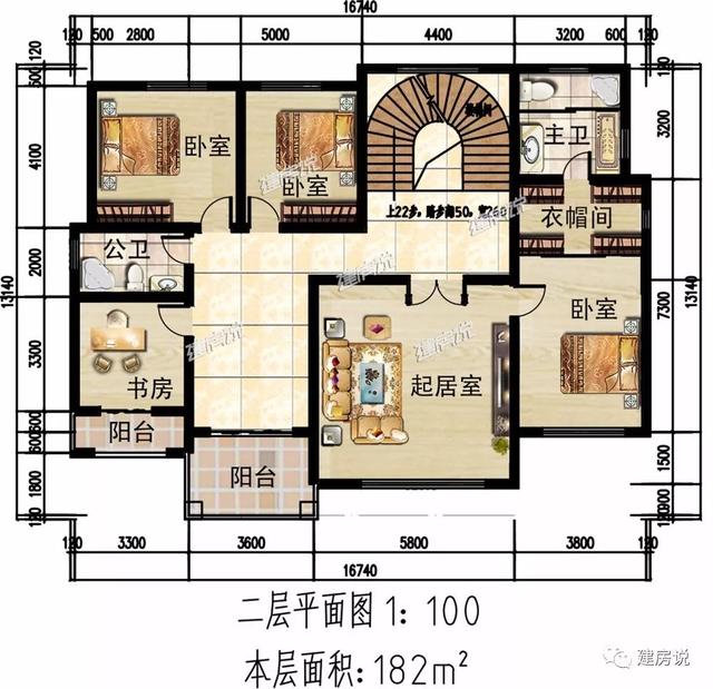占地191平三層別墅設(shè)計圖，建一棟這么豪華的別墅，村里人人見了都羨慕。