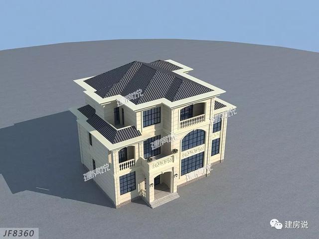 占地191平三層別墅設(shè)計圖，建一棟這么豪華的別墅，村里人人見了都羨慕。