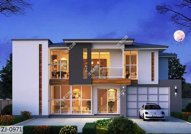 精選5款現(xiàn)代風(fēng)別墅設(shè)計(jì)圖，簡約時(shí)尚，年輕人都搶著在村里建。