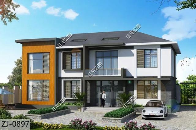 精選5款現(xiàn)代風(fēng)別墅設(shè)計(jì)圖，簡約時(shí)尚，年輕人都搶著在村里建。