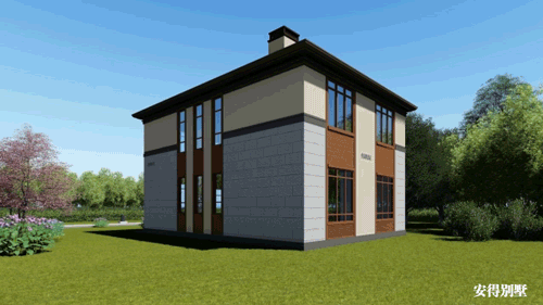 二層現(xiàn)代中式小別墅，外觀耐看大方，造價(jià)實(shí)惠，很適合農(nóng)村自建。