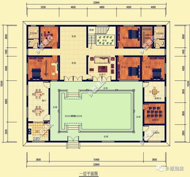 宅基地大的地方建四合院最合適不過了，住著最愜意！