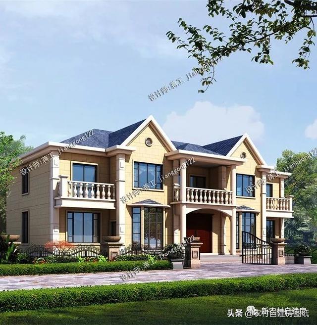 推薦5套農(nóng)村兄弟雙拼別墅，2款共用堂屋，主體最低單戶20萬起就能建，很合算。