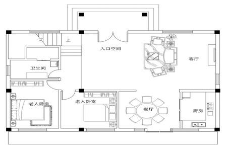 10.0x10.1米三層農(nóng)村自建房，造價(jià)在30萬(wàn)以內(nèi)。