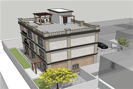 10.0x10.1米三層農(nóng)村自建房，造價(jià)在30萬(wàn)以內(nèi)。