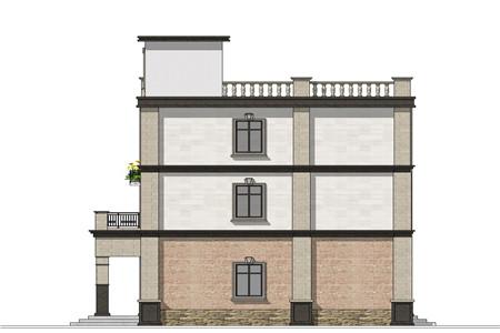 10.0x10.1米三層農(nóng)村自建房，造價(jià)在30萬(wàn)以內(nèi)。