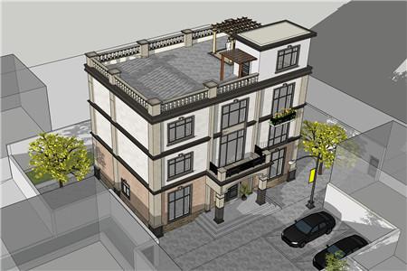 10.0x10.1米三層農(nóng)村自建房，造價(jià)在30萬(wàn)以內(nèi)。