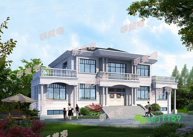 兩套21x12米左右二層別墅設(shè)計(jì)圖，滿足大家庭成員的住房需求。