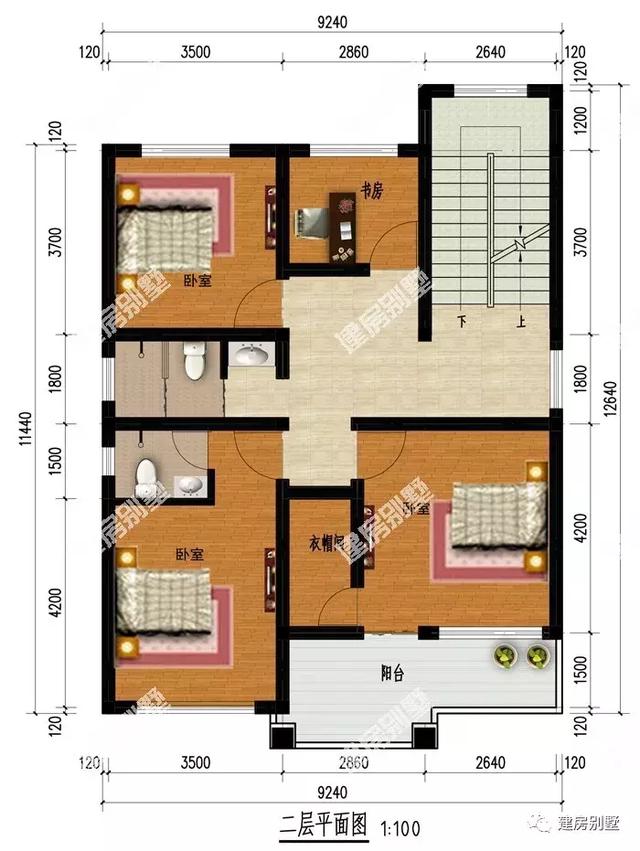 面寬不到10米的兩款三層別墅設(shè)計圖，不同風格，第一款新中式復古風格，非常的華麗。