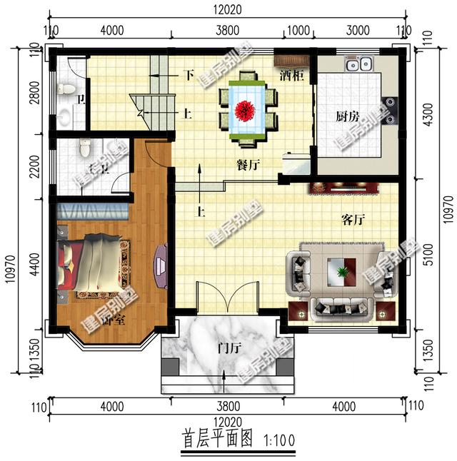 3款非常有地域性的三層自建房，父母大多數(shù)看中第一款。