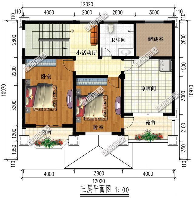 3款非常有地域性的三層自建房，父母大多數(shù)看中第一款。