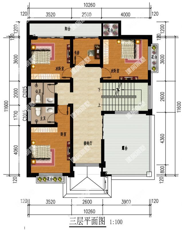 3款非常有地域性的三層自建房，父母大多數(shù)看中第一款。
