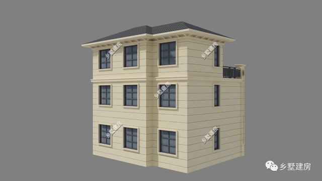 106平三層經(jīng)典歐式別墅設(shè)計圖，時尚大氣，養(yǎng)老就選這套。