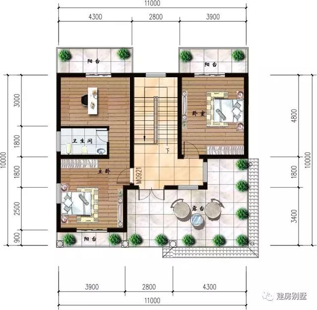 兩款開間11米的三層農(nóng)村自建房，經(jīng)濟(jì)美觀，30萬都能拿得下來。