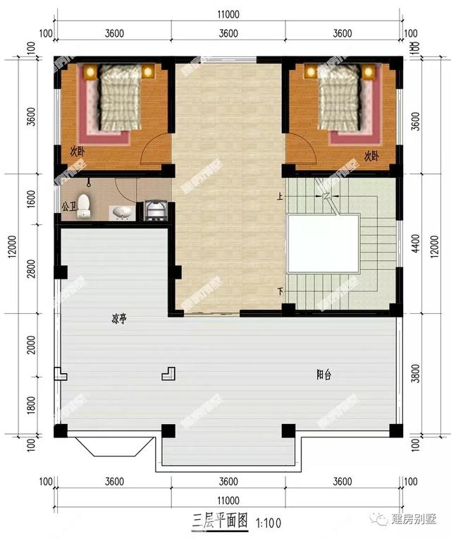 兩款開間11米的三層農(nóng)村自建房，經(jīng)濟(jì)美觀，30萬都能拿得下來。