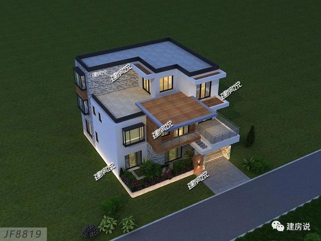 私人定制的三層現(xiàn)代別墅，非常有氣質(zhì)有格調(diào)，建棟在老家絕對萬里挑一。