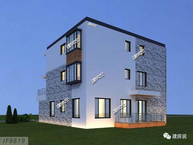 私人定制的三層現(xiàn)代別墅，非常有氣質(zhì)有格調(diào)，建棟在老家絕對萬里挑一。