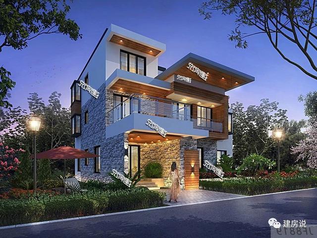 私人定制的三層現(xiàn)代別墅，非常有氣質(zhì)有格調(diào)，建棟在老家絕對萬里挑一。