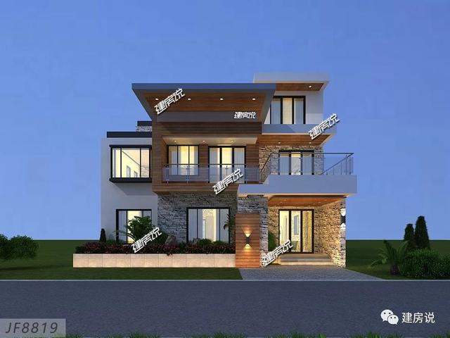 私人定制的三層現(xiàn)代別墅，非常有氣質(zhì)有格調(diào)，建棟在老家絕對萬里挑一。