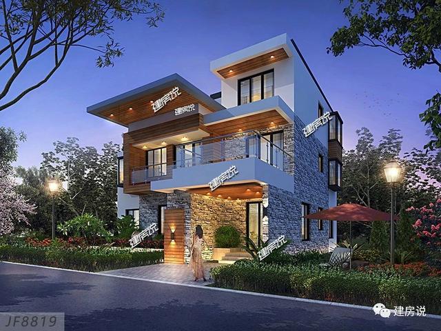 私人定制的三層現(xiàn)代別墅，非常有氣質(zhì)有格調(diào)，建棟在老家絕對萬里挑一。