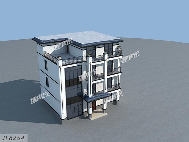 四層中式別墅，多窗多露臺(tái)，真是美到我了！